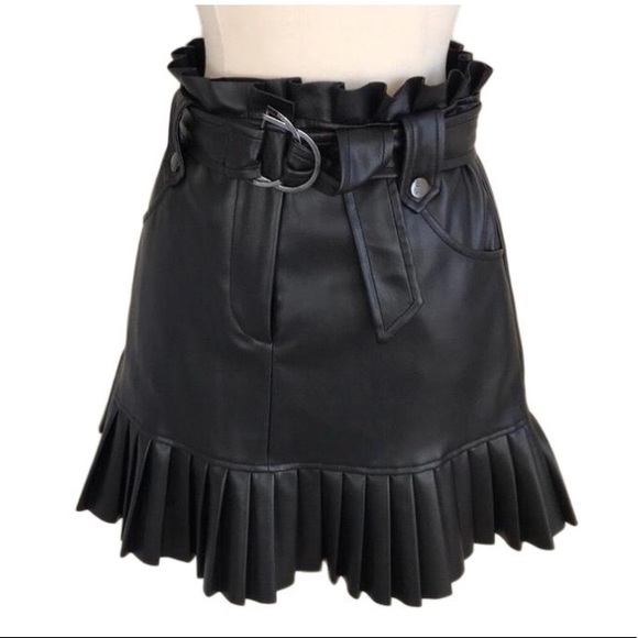 Zara Dresses & Skirts - Zara faux leather black skirt